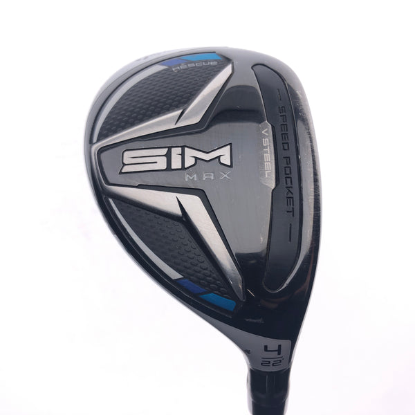 Used TaylorMade SIM Max 4 Hybrid / 22 Degrees / Stiff Flex - Replay Golf 