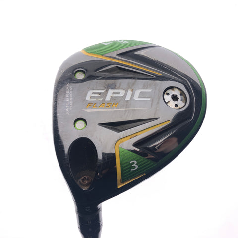 Used Callaway EPIC Flash 3 Fairway Wood / 15 Degrees / Stiff Flex / Left-Handed - Replay Golf 
