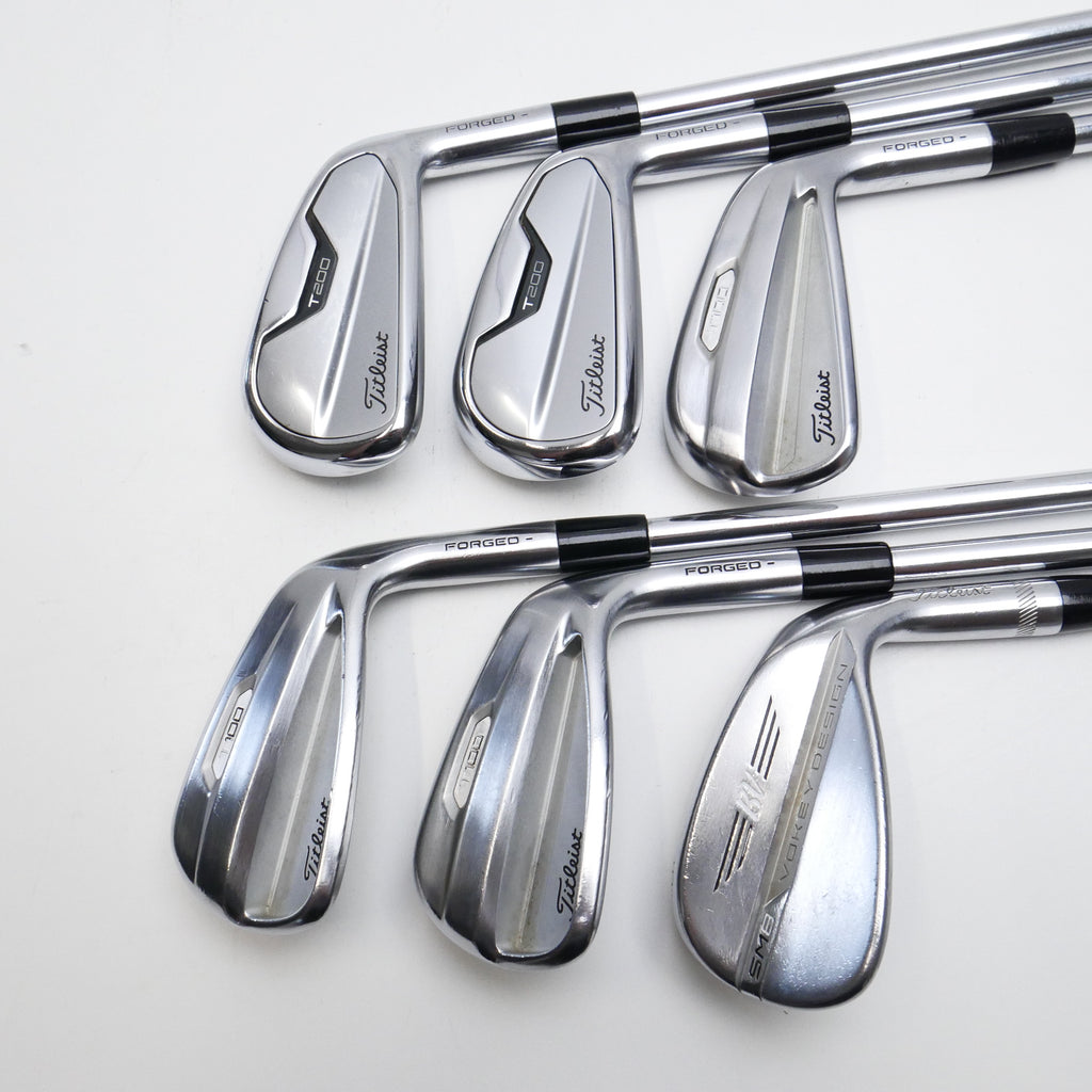 Used Titleist T200 & T100 21 & SM8 Combo Iron Set / 5 - PW / Stiff Flex