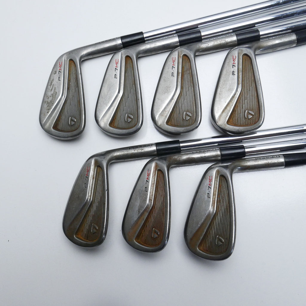 Used TaylorMade P7MC RAW Iron Set PW Stiff Flex Replay Golf
