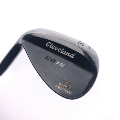 Used Cleveland CG15 Black Pearl Gap Wedge / 52 Degree / Wedge Flex / Left-Handed - Replay Golf 