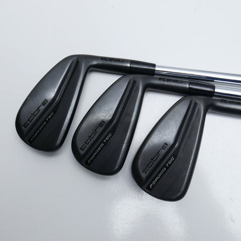 Used Cobra King Forged Tec Black 2022 Iron Set / 4 - 9 IRON / Stiff Flex