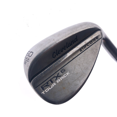 Used Cleveland RTX 6 ZipCore Tour Rack RAW Lob Wedge / 60.0 Degrees / Stiff Flex - Replay Golf 