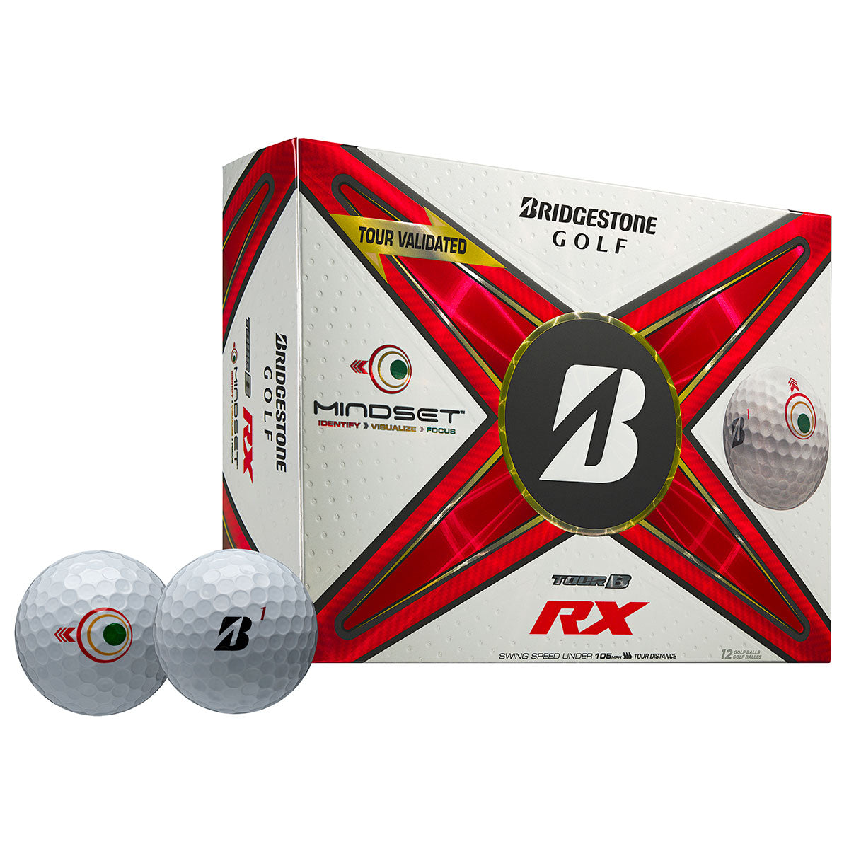 Bridgestone 24 Tour B RX Mindset Golf Balls - Replay Golf 