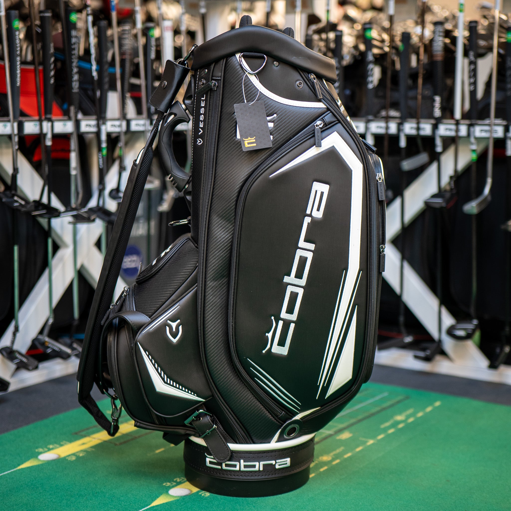 NEW Cobra Black VESSEL Core Staff Bag | Replay Golf