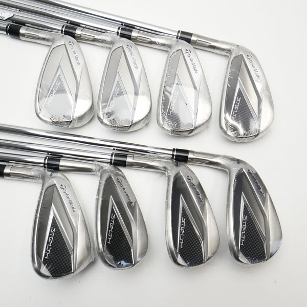 NEW TaylorMade Stealth Iron Set / 5 - SW + AW / Regular Flex / Left-Handed - Replay Golf 