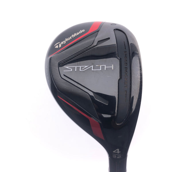 Used TaylorMade Stealth Rescue 4 Hybrid / 22 Degrees / Stiff Flex