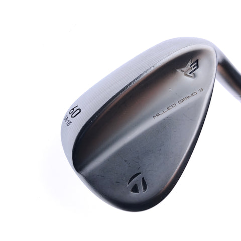 Used TaylorMade Milled Grind 3 Lob Wedge / 60.0 Degrees / Stiff Flex - Replay Golf 