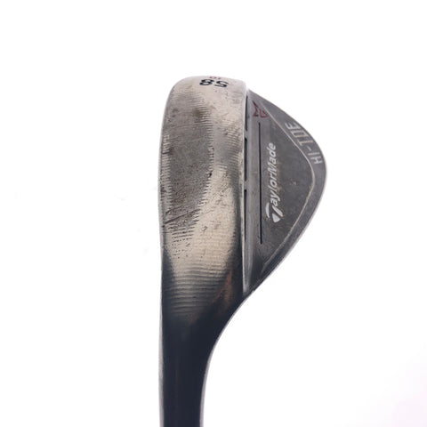 Used TaylorMade Hi-Toe RAW Lob Wedge / 58.0 Degrees / Wedge Flex / Left-Handed - Replay Golf 