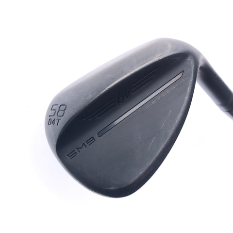 Used Titleist SM9 Jet Black Lob Wedge / 58.0 Degrees / Stiff Flex - Replay Golf 