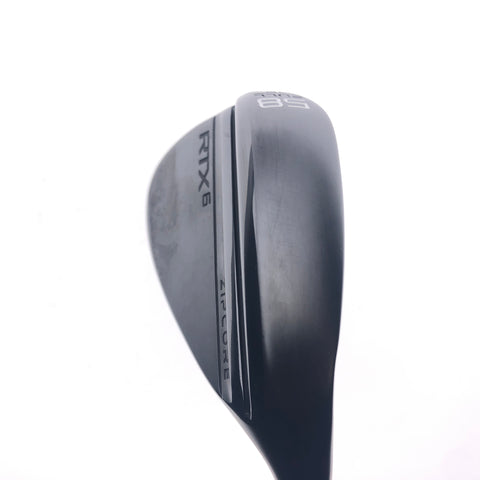 Used Cleveland RTX 6 Black Lob Wedge / 58.0 Degrees / Wedge Flex - Replay Golf 