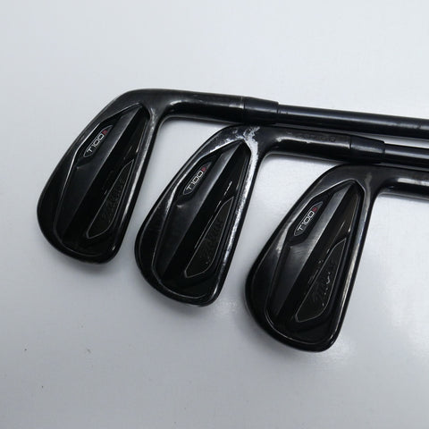 Used Titleist T100S Black Iron Set / 5 - PW / Stiff Flex