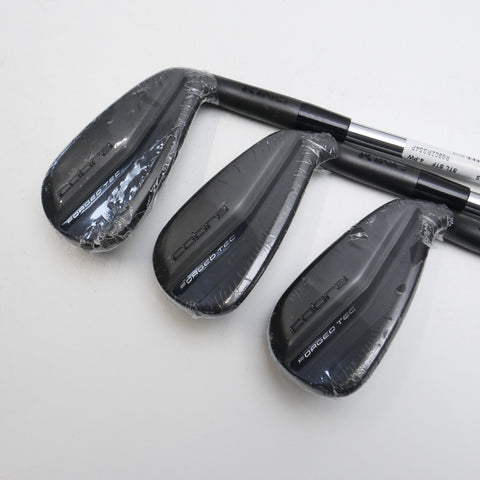 NEW Cobra King Forged Tec Black 2022 Iron Set / 4 - PW / Stiff Flex - Replay Golf 