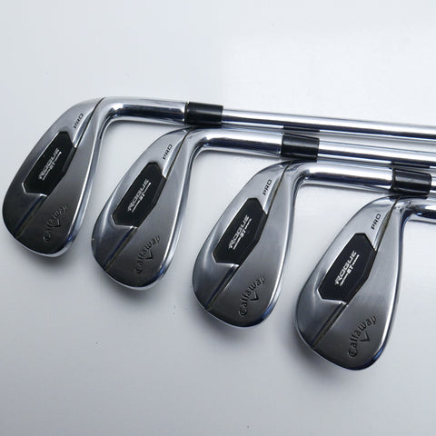 Used Callaway Rogue ST Pro Iron Set / 4 - PW + AW / Stiff Flex