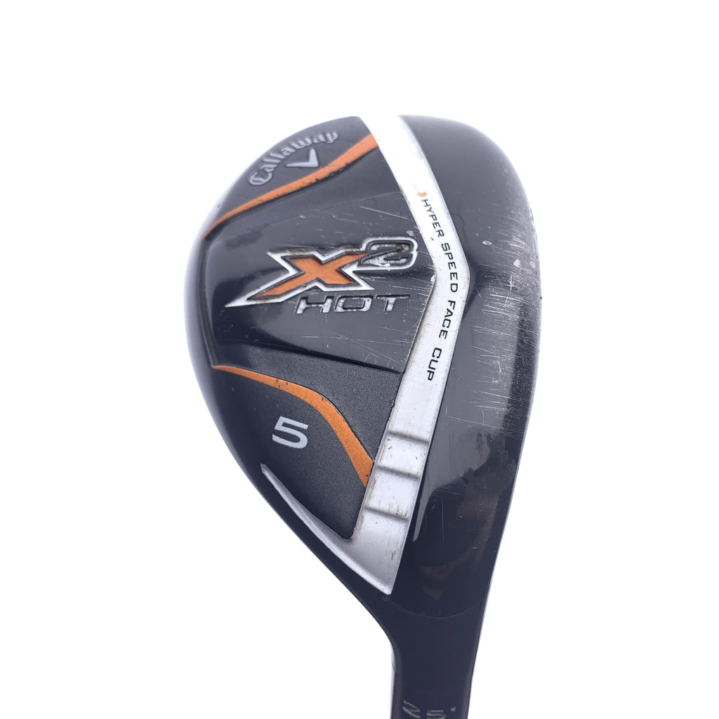 Used Callaway X2 Hot 5 Hybrid / 25 Degrees / Regular Flex
