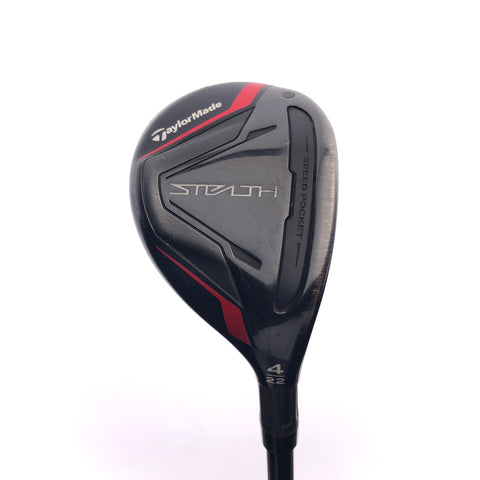 Used TaylorMade Stealth Rescue 4 Hybrid / 22 Degrees / Regular Flex