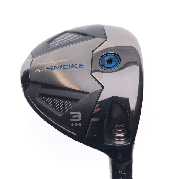 Used Callaway Paradym Ai Smoke Triple Diamond 3 F'W / 15 Deg / X-Stiff Flex