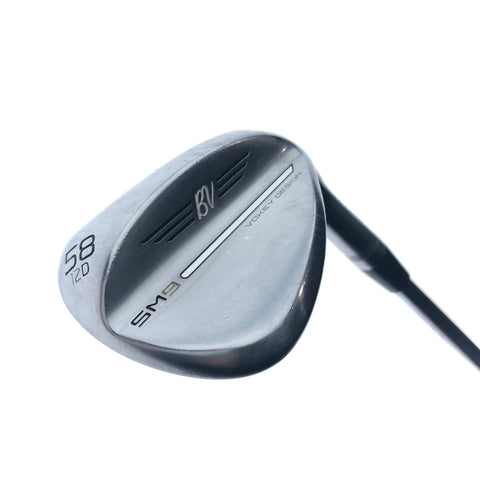 Used Titleist SM9 Tour Chrome Lob Wedge / 58.0 Degrees / Regular Flex