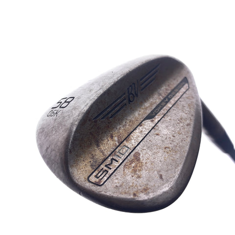 Used Titleist Vokey SM10 Raw Lob Wedge / 58.0 Degrees / Stiff Flex