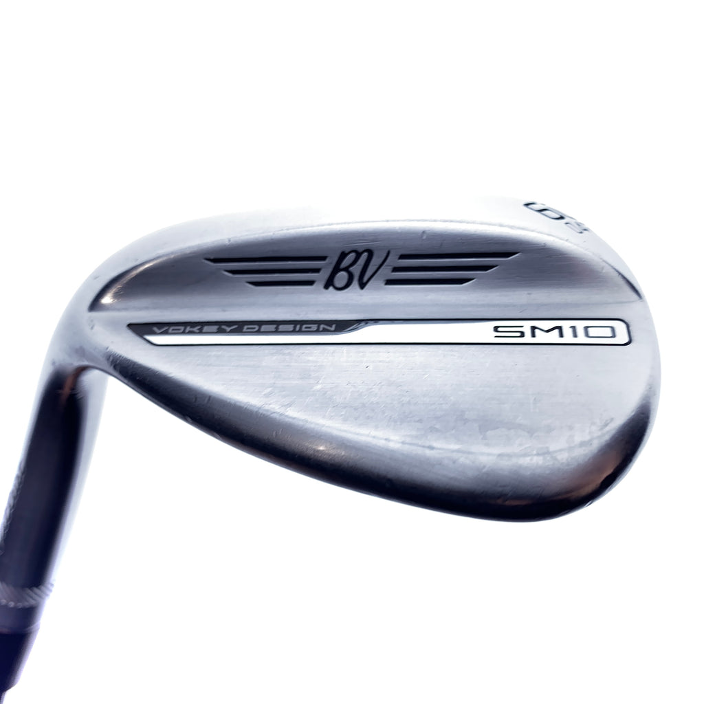 Used Titleist Vokey SM10 Tour Chrome Lob Wedge / 60.0 Degrees/Stiff Flex/Left-H