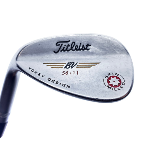 Used Titleist Vokey Spin Milled Red Sand Wedge / 56.0 Degrees / Wedge Flex/L-H