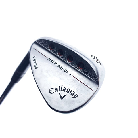 Used Callaway Mack Daddy 4 Chrome Gap Wedge / 52.0 Degrees / Stiff / Left-Hand