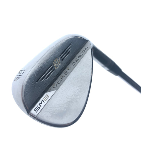 Used Titleist Vokey SM8 Tour Chrome Gap Wedge / 50.0 Degrees / Wedge Flex