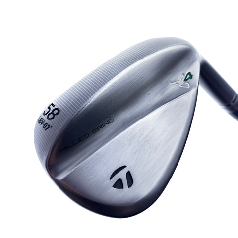 Used TaylorMade Milled Grind 4 Lob Wedge / 58.0 Degrees / Wedge Flex