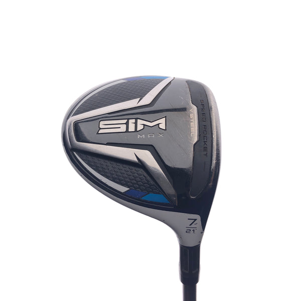 Used TaylorMade SIM Max 7 Fairway Wood / 21 Degrees / Soft Regular Flex