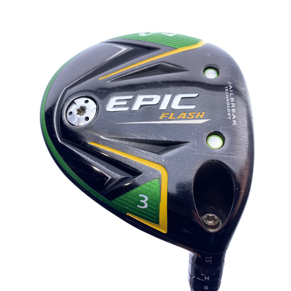Used Callaway EPIC Flash 3 Fairway Wood / 15.0 Degrees / Stiff Flex