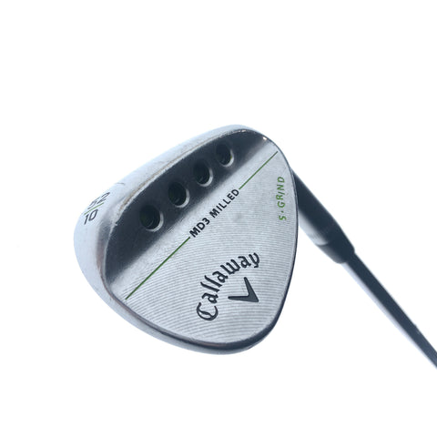 Used Callaway MD3 Milled Chrome Gap Wedge / 52.0 Degrees / Wedge Flex