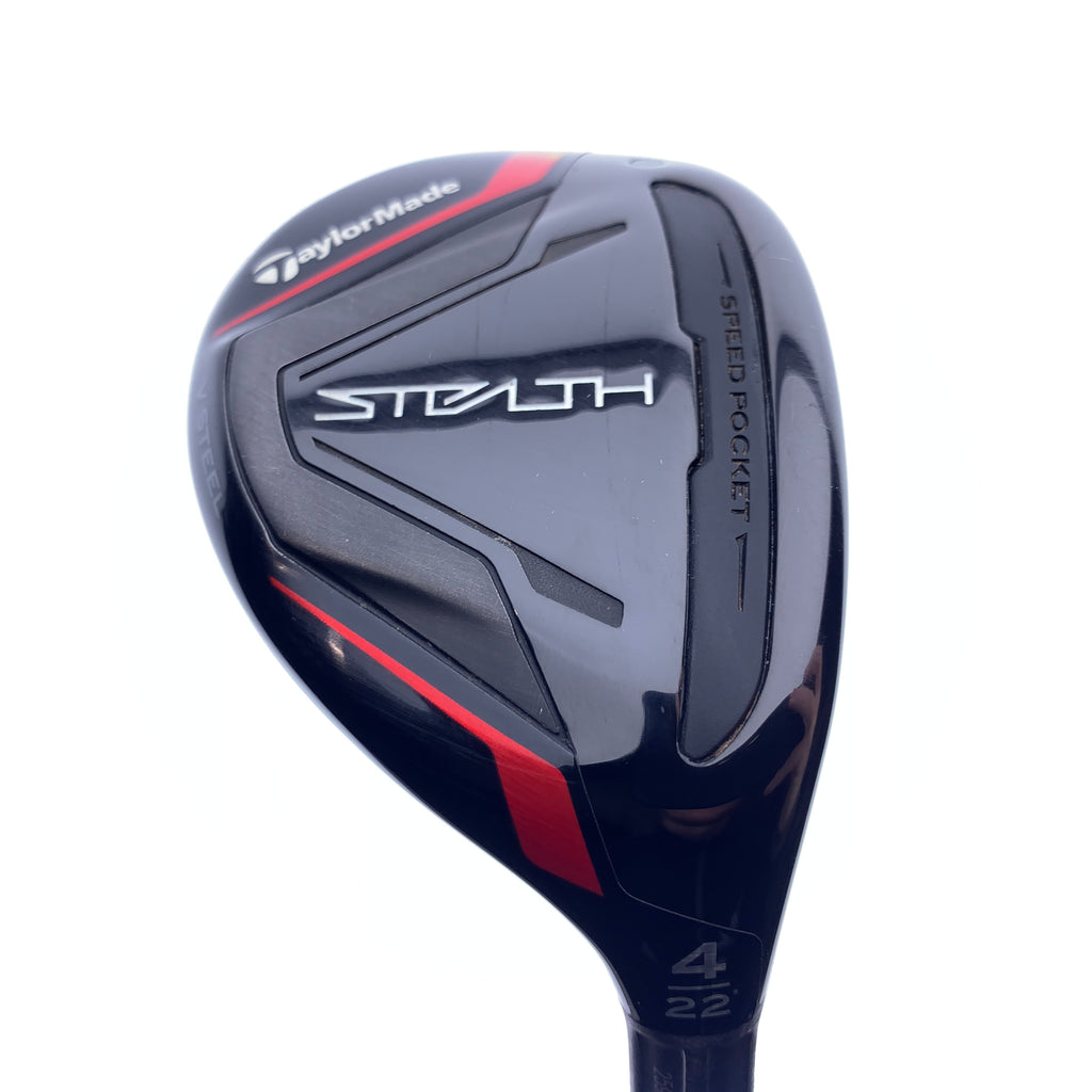 Used TaylorMade Stealth Rescue 4 Hybrid / 22.0 Degrees / Stiff Flex