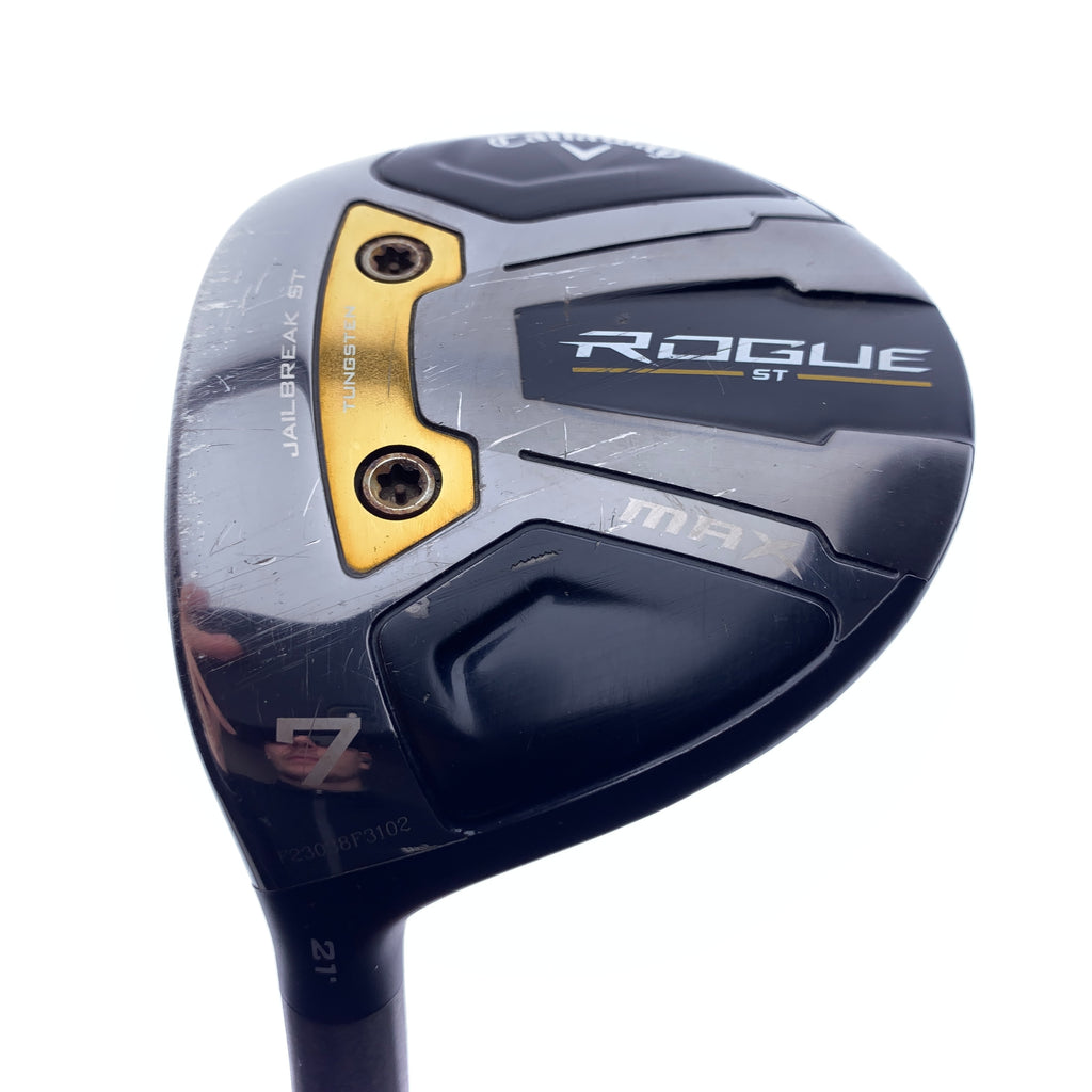 Used Callaway Rogue ST MAX 7 Fairway Wood / 21.0 Degrees/Regular Flex/Left-Hand