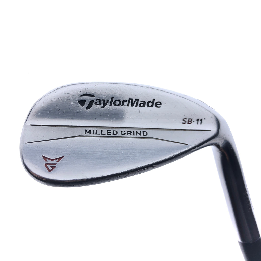 Used TaylorMade Milled Grind Satin Chrome Lob Wedge / 58.0 Degrees / Wedge Flex