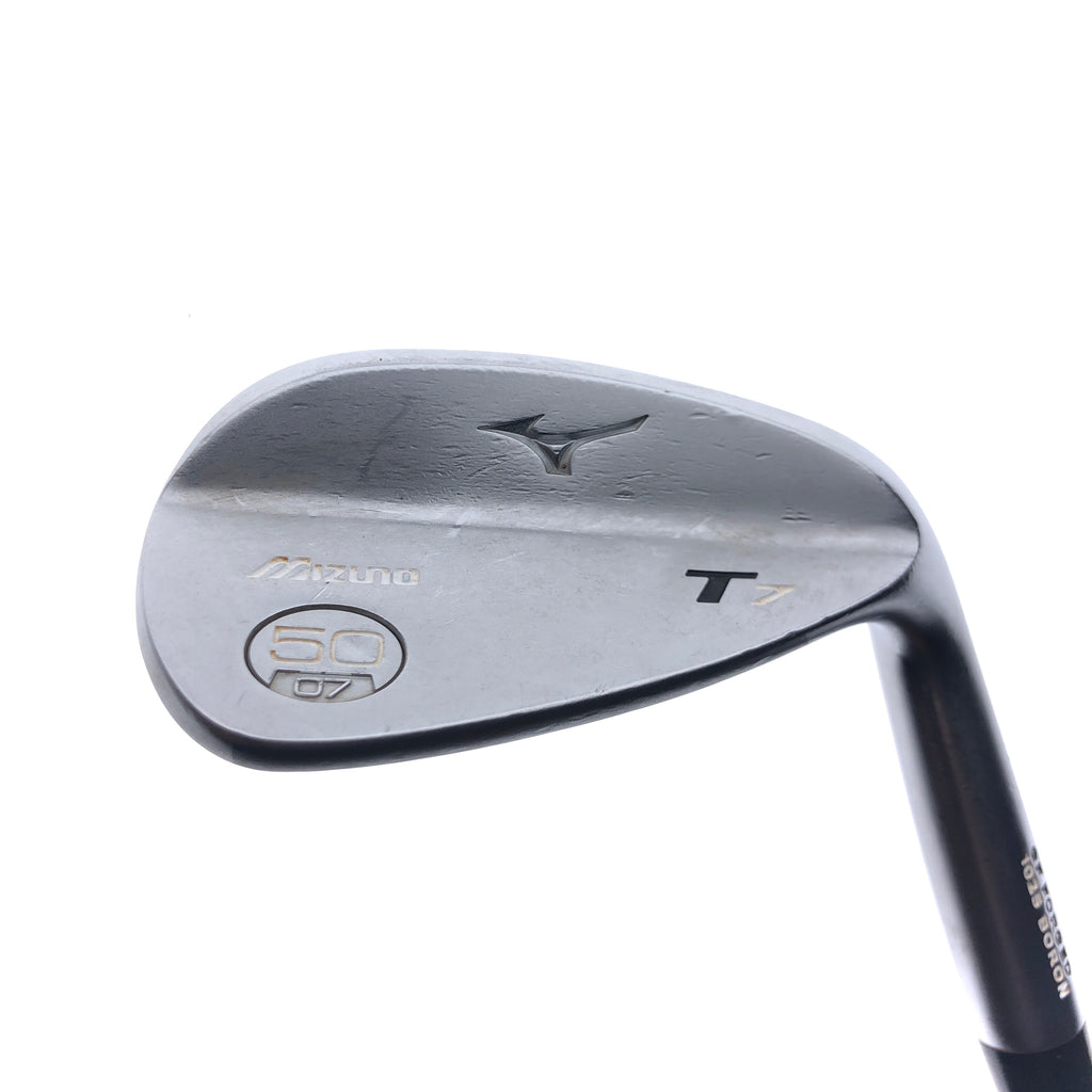 Used Mizuno T7 White Satin Gap Wedge / 50.0 Degrees / Stiff Flex