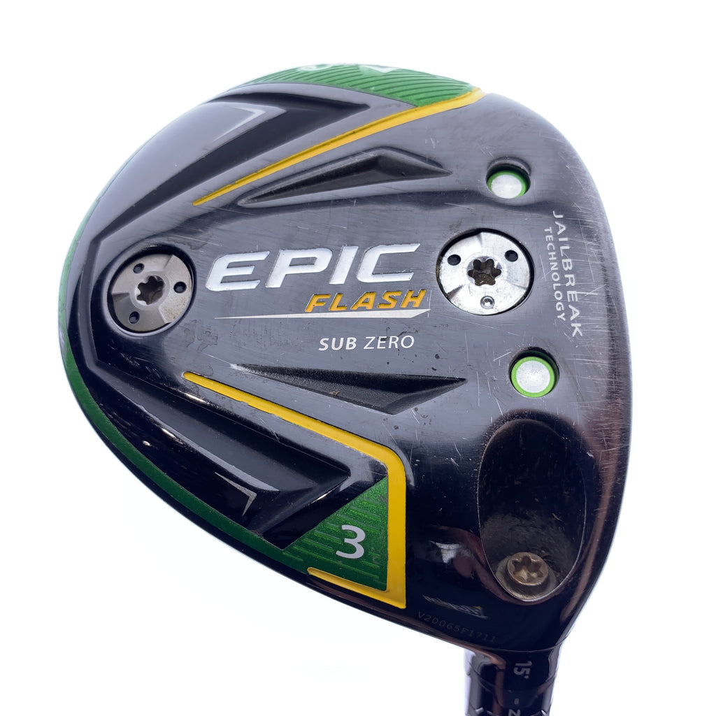 Used Callaway EPIC Flash Sub Zero 3 Fairway Wood / 15.0 Degrees / X-Stiff Flex