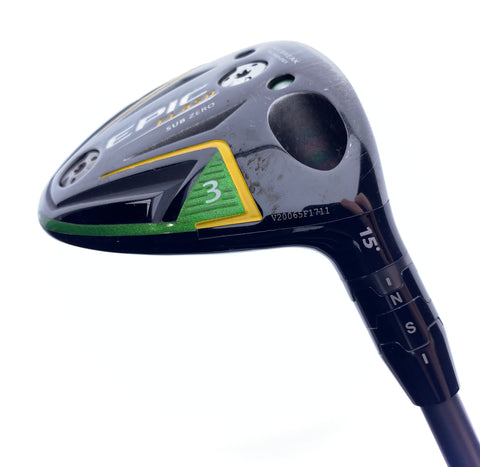 Used Callaway EPIC Flash Sub Zero 3 Fairway Wood / 15.0 Degrees / X-Stiff Flex