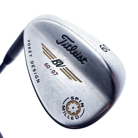 Used Titleist Vokey Spin Milled CC Chrome Lob Wedge/60 Degrees/Wedge Flex/L-H