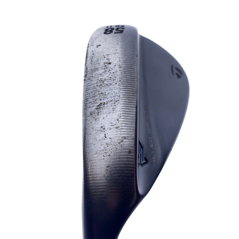 Used TaylorMade Milled Grind 3 Black Lob Wedge/58 Degrees/Stiff Flex/Left-Handed
