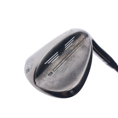 Used Titleist SM9 Brushed Steel Lob Wedge / 60.0 Degrees / A Flex