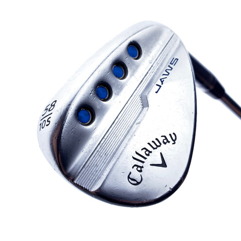 Used Callaway Jaws MD5 Platinum Chrome Lob Wedge / 58.0 Degrees / Stiff Flex