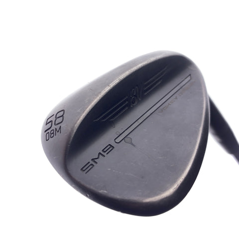 Used Titleist SM9 Jet Black Lob Wedge / 58.0 Degrees / Wedge Flex