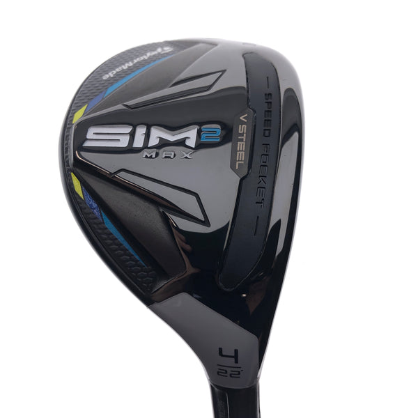 Used TaylorMade Sim2 Max Rescue 4 Hybrid / 22 Degrees / Stiff Flex
