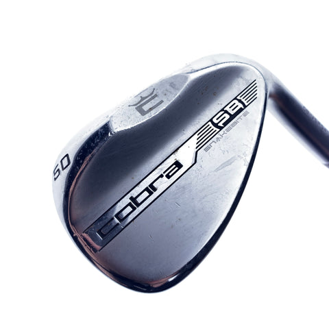 Used Cobra Snakebite 2023 Chrome Gap Wedge / 50.0 Degrees / Stiff Flex - Replay Golf 