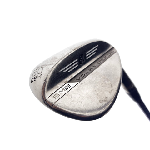 Used Titleist Vokey SM8 Brushed Steel Lob Wedge / 60.0 Degrees / Wedge Flex