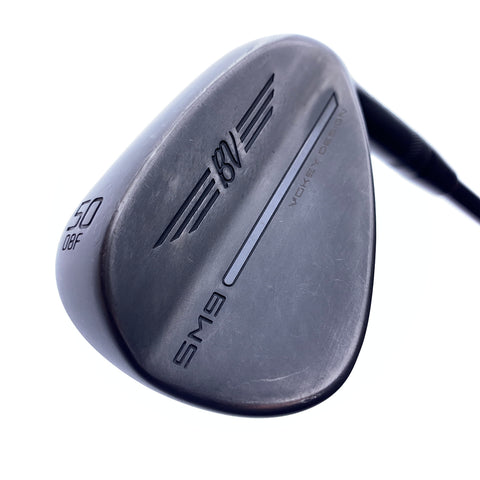 Used Titleist SM9 Jet Black Gap Wedge / 50.0 Degrees / Stiff Flex