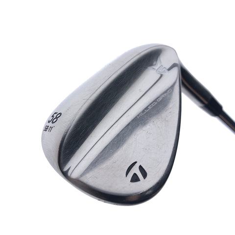 Used TaylorMade Milled Grind Chrome Lob Wedge / 58.0 Degrees / Wedge Flex