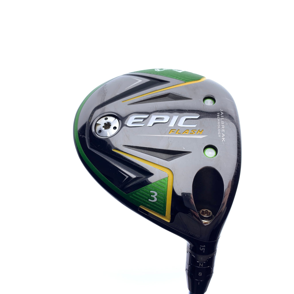 Used Callaway EPIC Flash 3 Fairway Wood / 15 Degrees / Stiff Flex