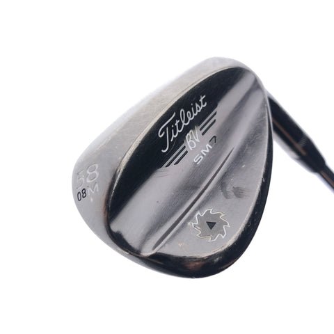 Used Titleist Vokey SM7 Brushed Steel Lob Wedge / 58.0 Degrees / Wedge Flex