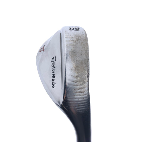 Used TaylorMade Milled Grind 2 Chrome Lob Wedge / 58.0 Degrees / Stiff Flex